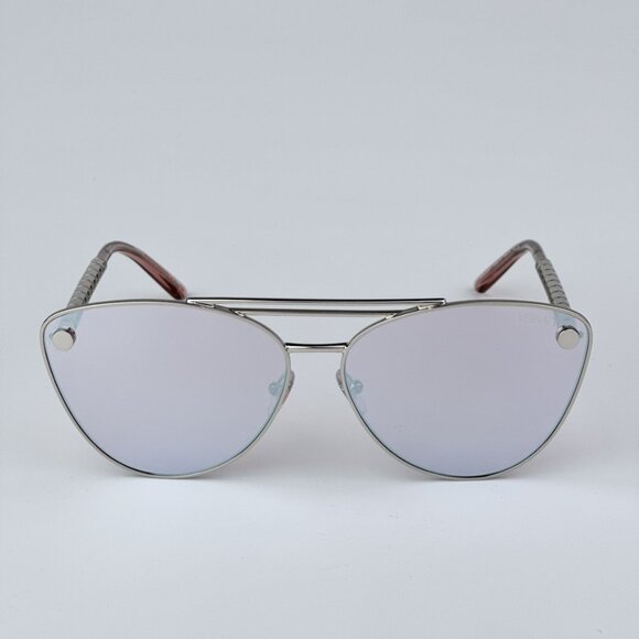 Versace VE2267 10007V BRAND NEW Sunglasses Silver Pink Mirror White Pilot Unisex